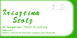 krisztina stolz business card